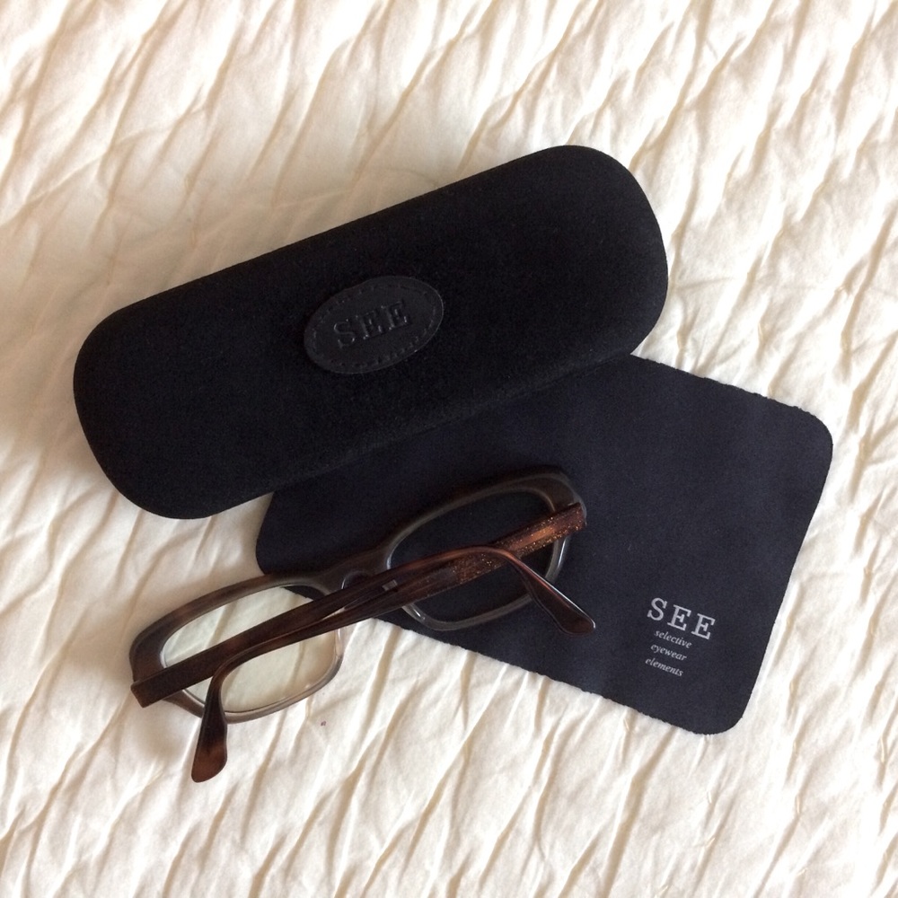 See Cat-Eye Full Rim Eyeglass Frame Made In France View 4